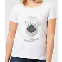 Harry Potter The Marauder's Map Damen T-Shirt - Weiß - XL von Harry Potter