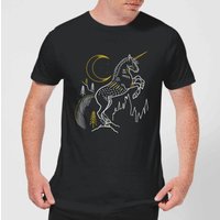 Harry Potter Unicorn Men's T-Shirt - Black - XL von Harry Potter