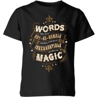 Harry Potter Words Are, In My Not So Humble Opinion Kids' T-Shirt - Black - 7-8 Jahre von Harry Potter