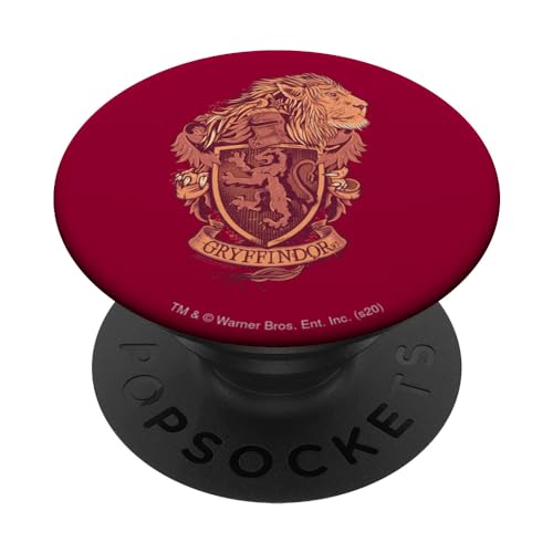 PopSockets Harry Potter Gryffindor Lion Crest PopSockets PopGrip: Ausziehbarer Sockel und Griff für Handys/Tablets mit Tauschbarem Top von Harry Potter