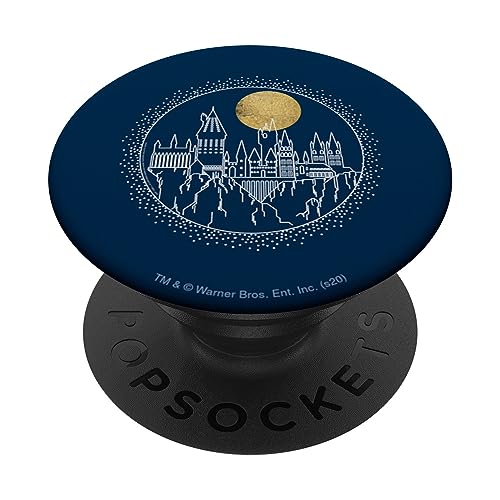 PopSocket : PopGrip Harry Potter Hogwarts Full Moon Line Art - PopSockets Ausziehbarer Sockel und Griff für Smartphones und Tablets von Harry Potter