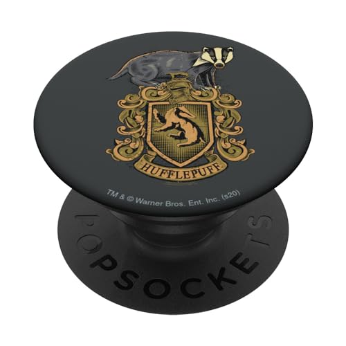 PopSockets Harry Potter Hufflepuff Badger Crest - PopSockets Ausziehbarer Sockel und Griff für Smartphones und Tablets von Harry Potter