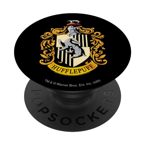 PopSocket : PopGrip Harry Potter Hufflepuff House Crest PopSockets Ausziehbarer Sockel und Griff für Handys/Tablets mit Tauschbarem Top von Harry Potter