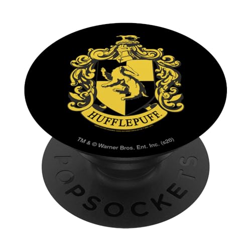 PopSockets Harry Potter Hufflepuff Simple Crest PopSockets PopGrip: Ausziehbarer Sockel und Griff für Handys/Tablets mit Tauschbarem Top von Harry Potter