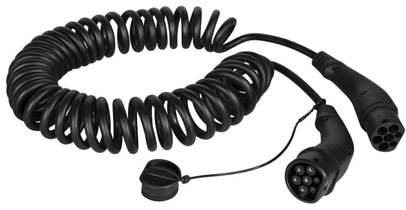 HARTING E-Auto-Spiralladekabel, Typ 2, 3-phasig, 22 kW, 5 m von Harting