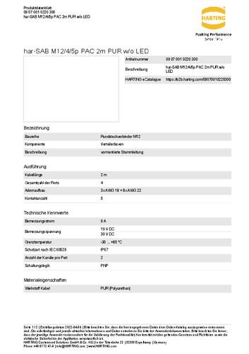 Harting 09 07 001 0220 300 09 07 001 0220 300 Sensor/Aktorbox passiv Multipolverteiler 1St. von Harting