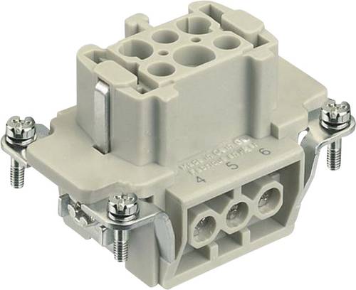 Harting 09 33 006 2701 Buchseneinsatz Han® E 6 + PE Schrauben 1St. von Harting