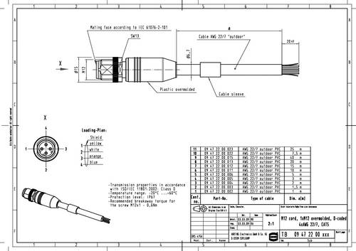 Harting 09 47 220 0006 Sensor-/Aktor-Steckverbinder, konfektioniert 5m 1St. Harting 09 47 220 0006 Sensor-/Aktor-Steckverbinder, konfektioniert 5m 1St. von Harting