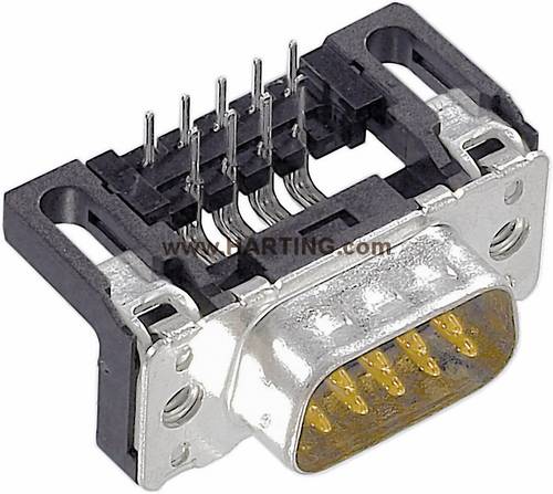 Harting 09 65 262 6812 D-SUB Stiftleiste 90° Polzahl (num): 15 Print 100St. von Harting