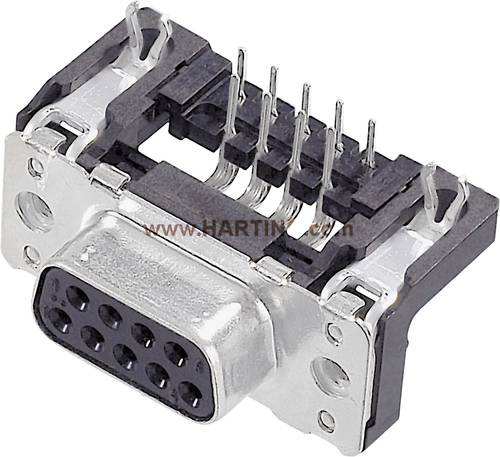 Harting 09 66 152 6613 D-SUB Buchsenleiste 90° Polzahl (num): 9 Löten 1St. von Harting