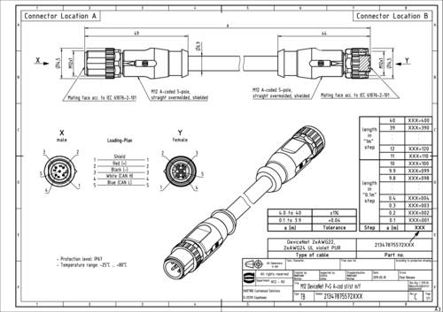Harting 21 34 787 5572 150 Sensor-/Aktor-Steckverbinder, konfektioniert 15m 1St. von Harting