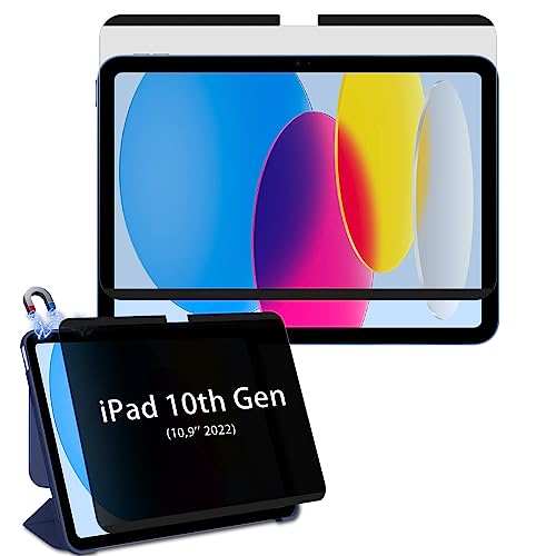 HaruYo 1 Stück Magnetischer Sichtschutz Kompatibel mit iPad 10. Generation 10,9 Zoll 2022, Privacy Screen Protector Displayschutz, Abnehmbar Anti Blaulicht Antispy Privatsphäre Blickschutzfilter von HaruYo