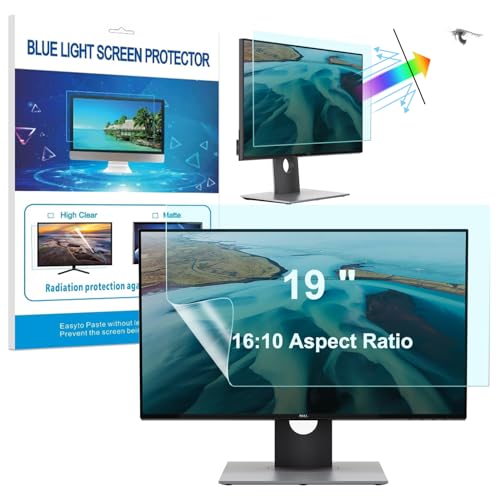 HaruYo 19 Zoll Computer Monitor Schutzfolie, Anti-Blaulichtfilter Blendschutz Matt Displayschutzfolie für Monitor PC Bildschirmschutz (19” 16:10 410 x 256 mm) von HaruYo