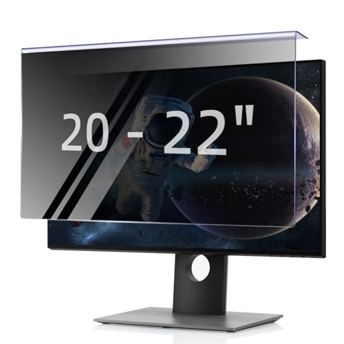 HaruYo 20-22 Zoll Hängende Blickschutzfilter Blickschutzfolie für 20/21,5/22 Zoll Monitor, Privacy Protector Computer Monitor Datenschutz Bildschirmfilter, Anti-Blaulicht/Blendschutz Sichtschutzfolie von HaruYo