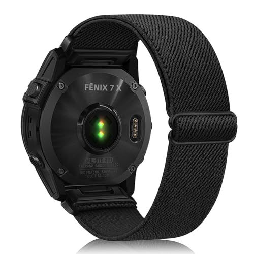HaruYo 22mm QuickFit Armband Kompatibel mit Garmin Instinct E 45mm/Instinct 3 Solar 45mm/Instinct 3 AMOLED 45mm/Fenix 8 47 mm/Fenix E 47 mm/Fenix 7 Pro Armbänder, Ersatzarmband Schwarz von HaruYo
