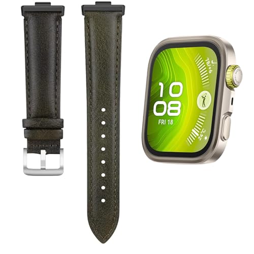HaruYo Armband Leder Uhrenarmband Kompatibel mit Huawei Watch Fit 4 Pro/Huawei Watch Fit 4 / Fit 3, Lederarmband Exquisites Ersatzarmband für Herren HaruYo Armband Leder Uhrenarmband Kompatibel mit Huawei Watch Fit 4 Pro/Huawei Watch Fit 4 / Fit 3, Lederarmband Exquisites Ersatzarmband für Herren von HaruYo