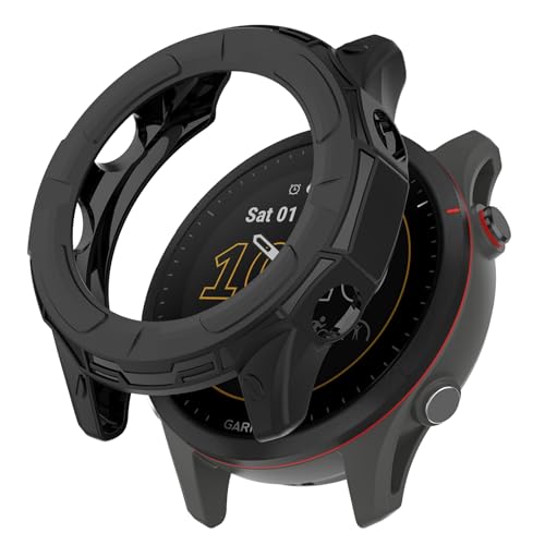 HaruYo Hülle Kompatibel mit Garmin Forerunner 955 (Nicht für Garmin Forerunner 955S), [Anti-Fleck] [Kratzfest] Ultradünne TPU Schutzhülle für Garmin Forerunner 955 – Schwarz von HaruYo