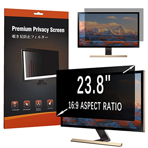 HaruYo Monitor Blickschutzfilter 23.8 Zoll 16:9, Computer & Desktop Privacy Filter, Anti-Spy Blickschutzfolie Anti-Blaulicht und Blendschutz für 23.8 Zoll Monitor von HaruYo