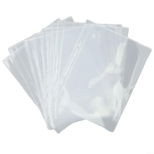 10 Pockets A5 Photo Sleeves Transparent Postcard Sleeves, Kpop Photocard Protector Fits A5 Binder for Kpop Album MD Photocards (A5-1 Gird) von Hasaller