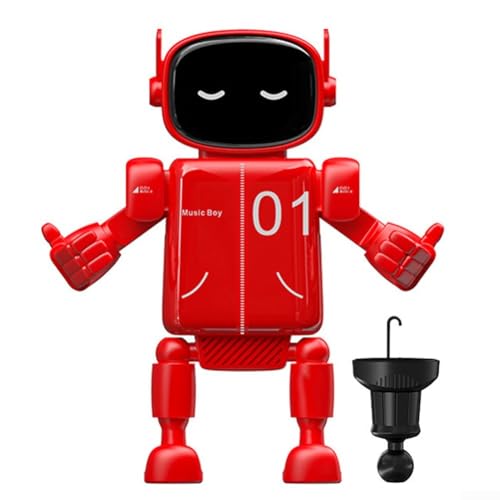 Hasaller Handy-Halterung mit Robotermotiv, einfach zu bedienen, Schwerkraftsensor, Lüftungsschlitz-Halterung (rot) von Hasaller