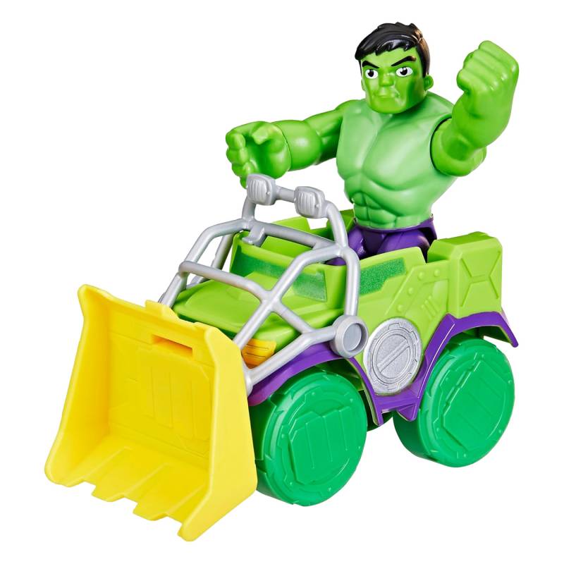Hasbro Marvel Spidey and His Amazing Friends Hulk Schmetter Truck mehrfarbig | Superheld | Phantasie | Interaktives Spiel |Geschicklichkeit von Hasbro