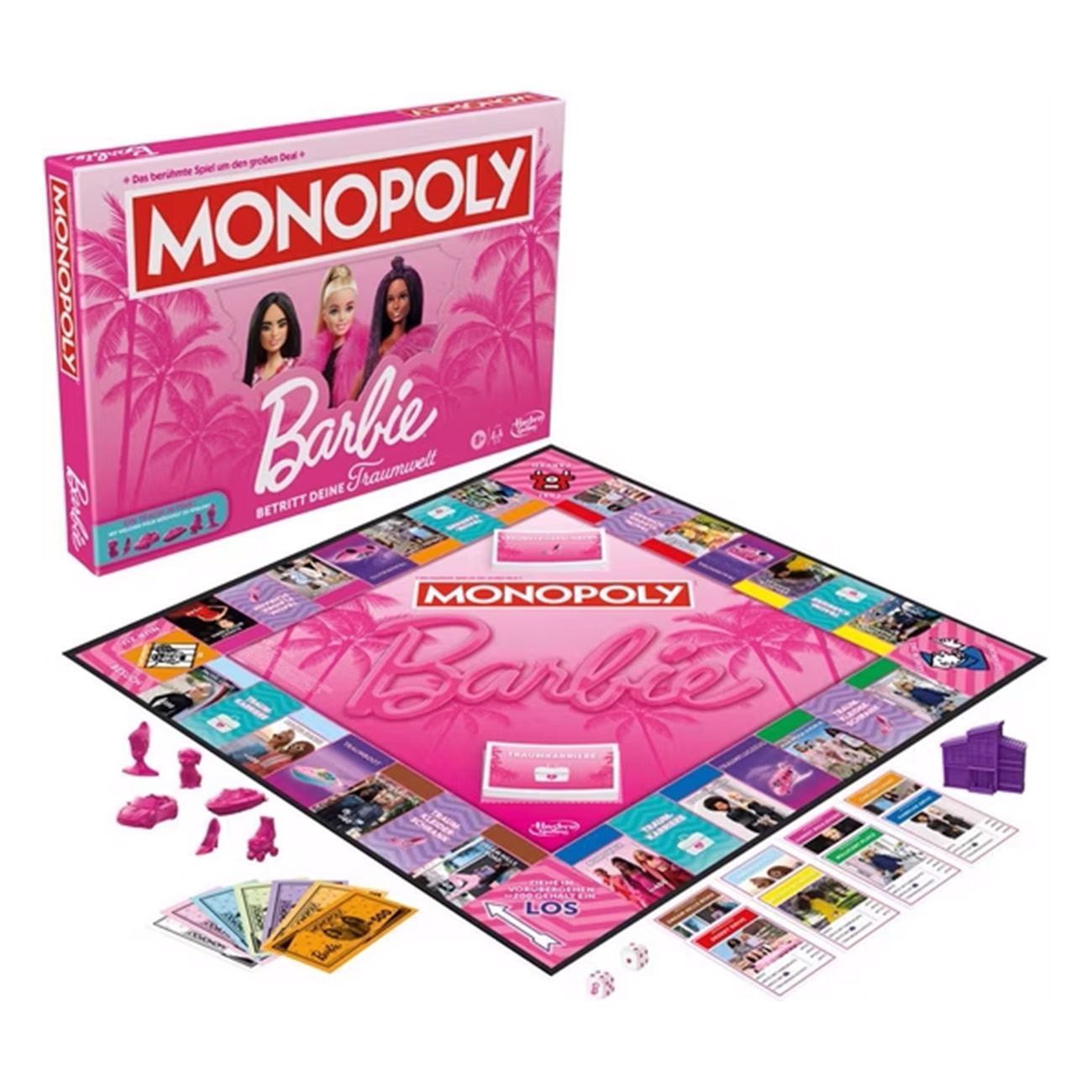 Hasbro Monopoly Barbie | Brettspiel | ab 8 J. | 2-6 Spieler | Soziale Entwicklung | Interaktives spielen | 6 Spielfiguren aus Zink | Kinderspiele Hasbro Monopoly Barbie | Brettspiel | ab 8 J. | 2-6 Spieler | Soziale Entwicklung | Interaktives spielen | 6 Spielfiguren aus Zink | Kinderspiele von Hasbro