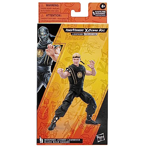 Hasbro Power Rangers x Cobra Kai Lightning Collection Figur Morphed Johnny Lawrence Black Boar Ranger 15 cm von Hasbro