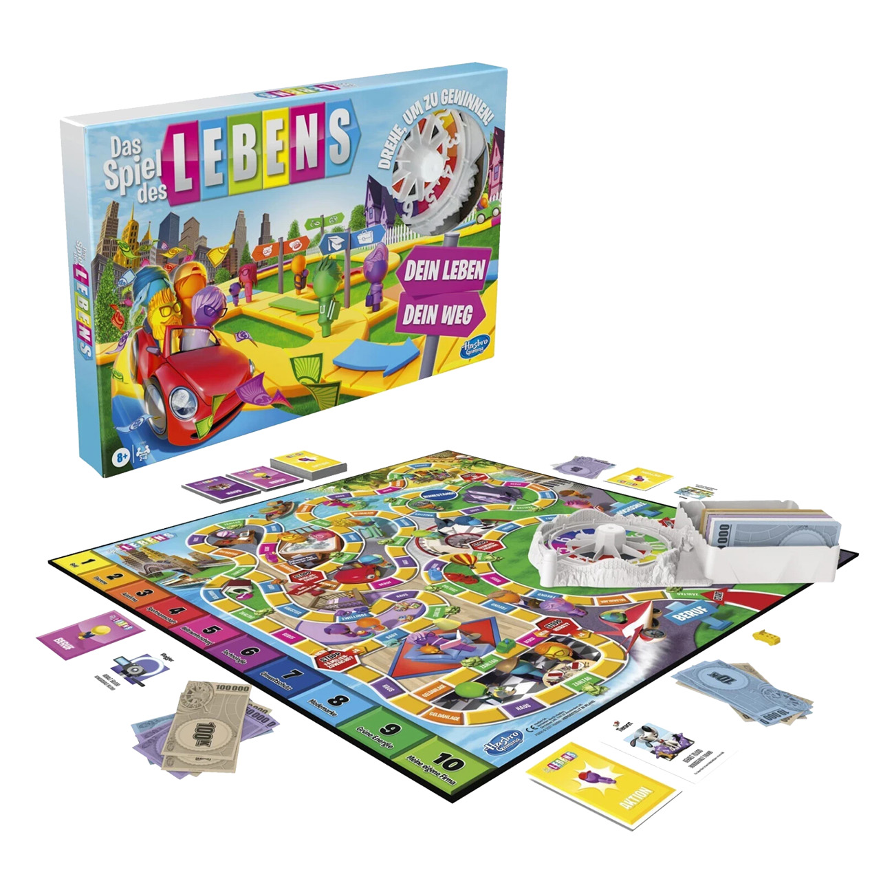 Hasbro Spiel des Lebens | Brettspiel | Bunte Figurenstifte | Interaktives Spiel | Motorik | 2-4 Spieler | Ab 8 Jahren geeignet | Spannung von Hasbro