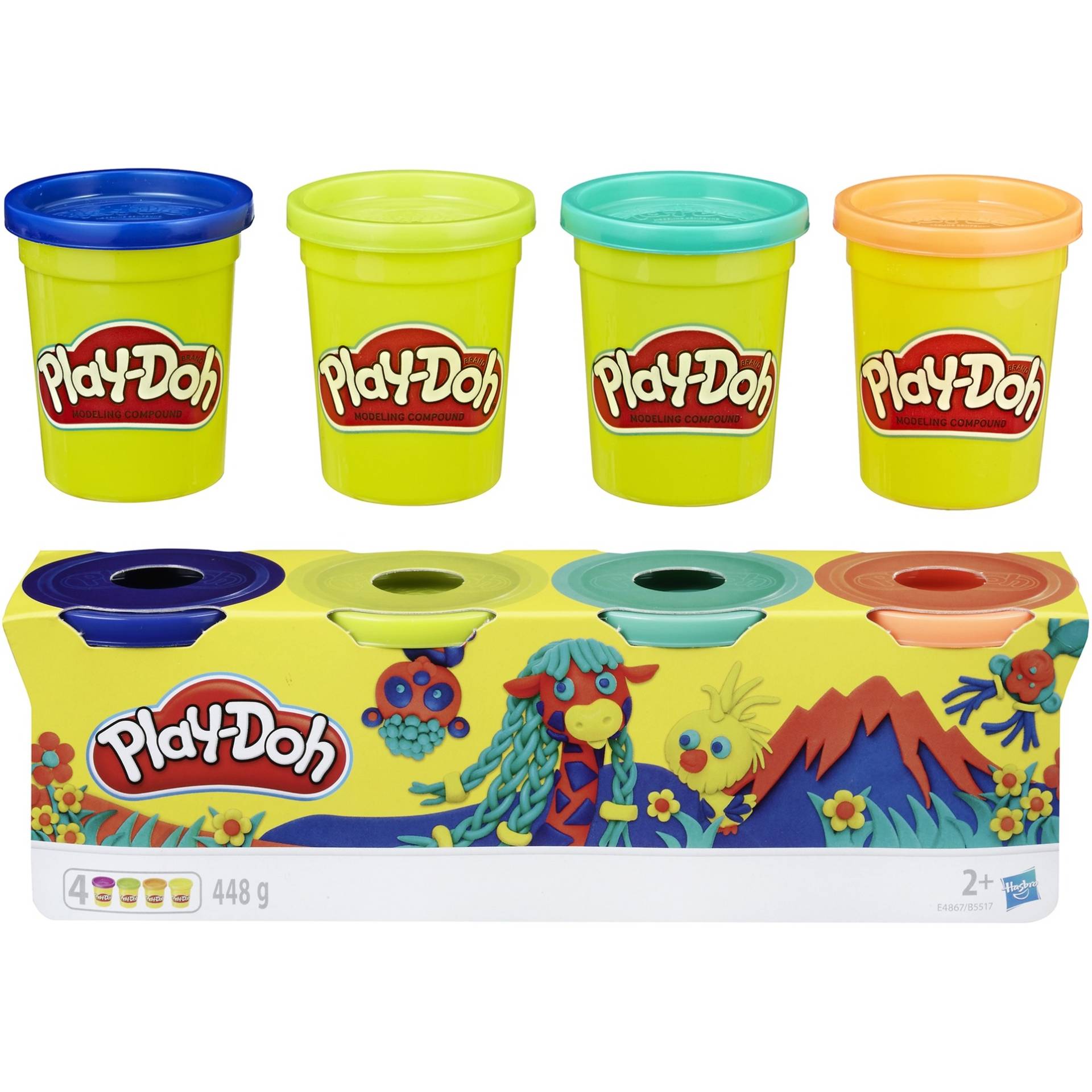 Play-Doh 4er-Farbenpack Wild, Kneten von Hasbro