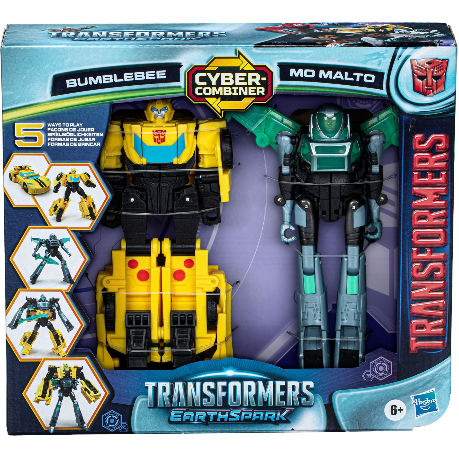 Transformers EarthSpark Cyber-Combiner Bumblebee und Mo Malto, Spielfigur Transformers EarthSpark Cyber-Combiner Bumblebee und Mo Malto, Spielfigur von Hasbro