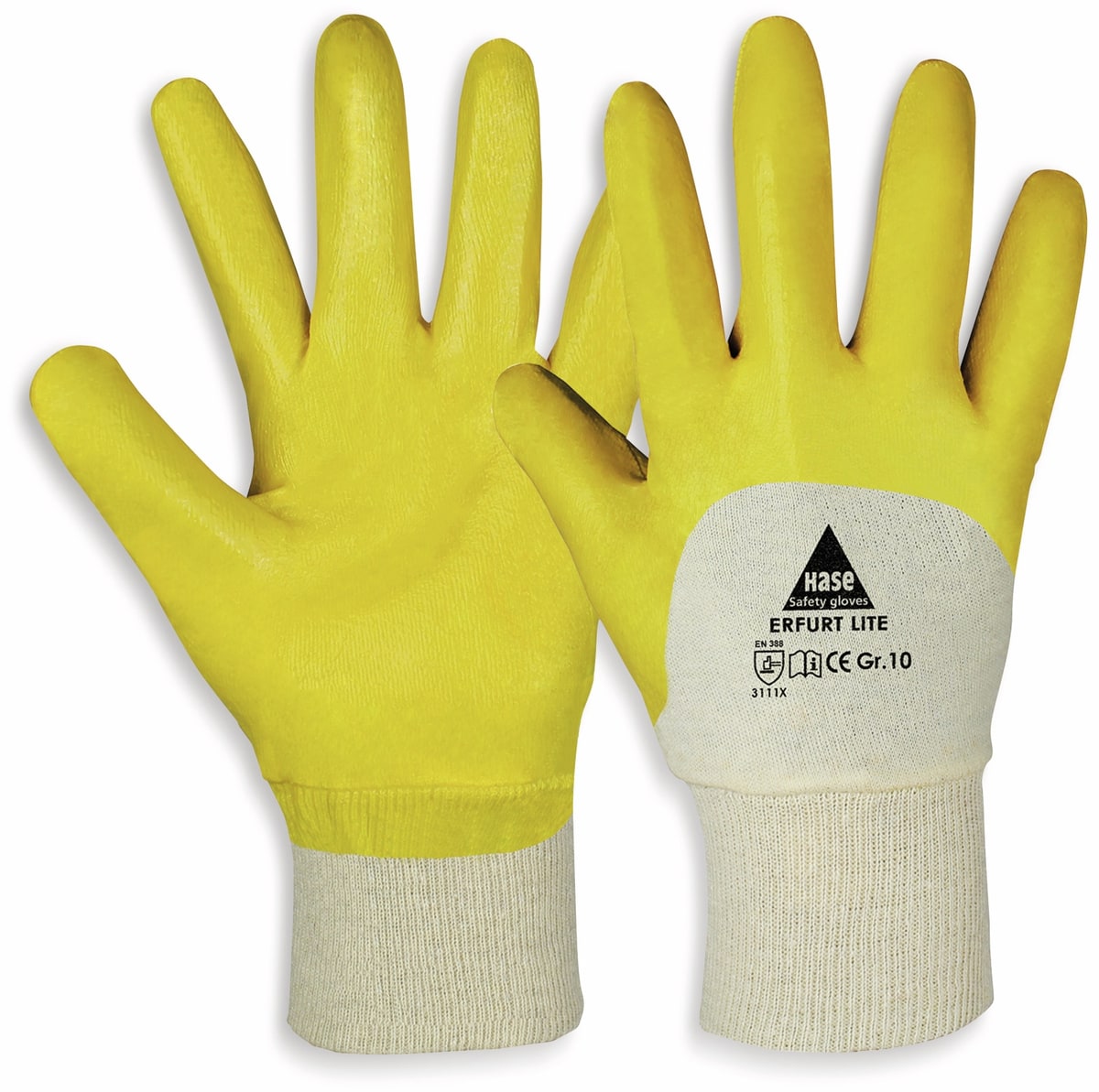 HASE SAFETY GLOVES Arbeitshandschuhe, Nitril, ERFURT LITE, EN388/EN420, Größe 9 von Hase Safety gloves