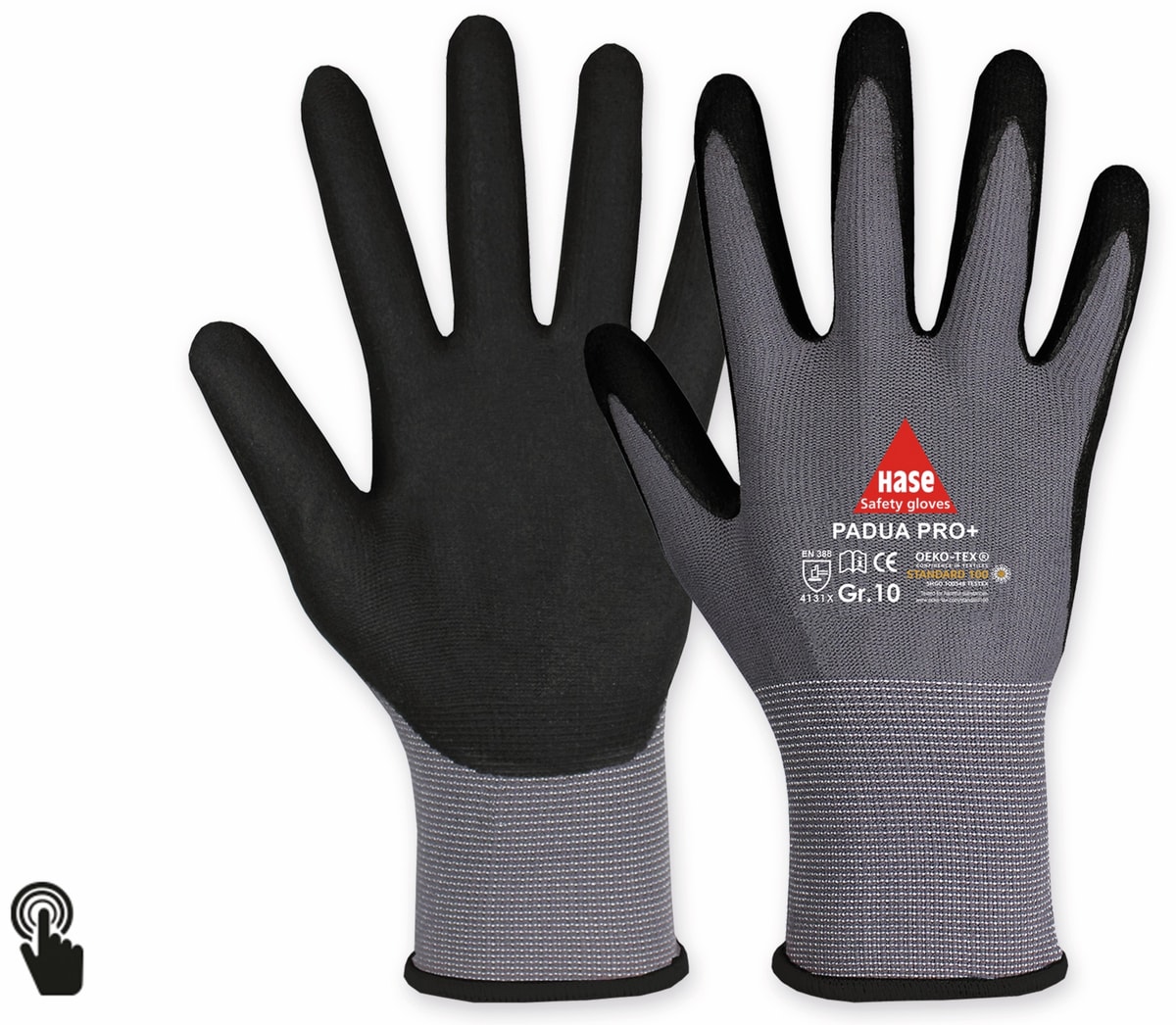 HASE SAFETY GLOVES Arbeitshandschuhe, Padua Pro+, EN388, EN 420, Touchfähig, Größe 11 von Hase Safety gloves