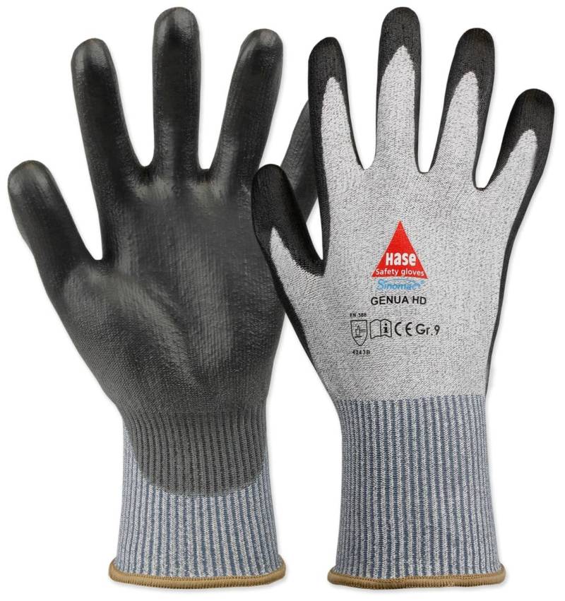 HASE SAFETY GLOVES Schnittschutz-Arbeitshandschuhe Genua HD, Größe 9 von Hase Safety gloves