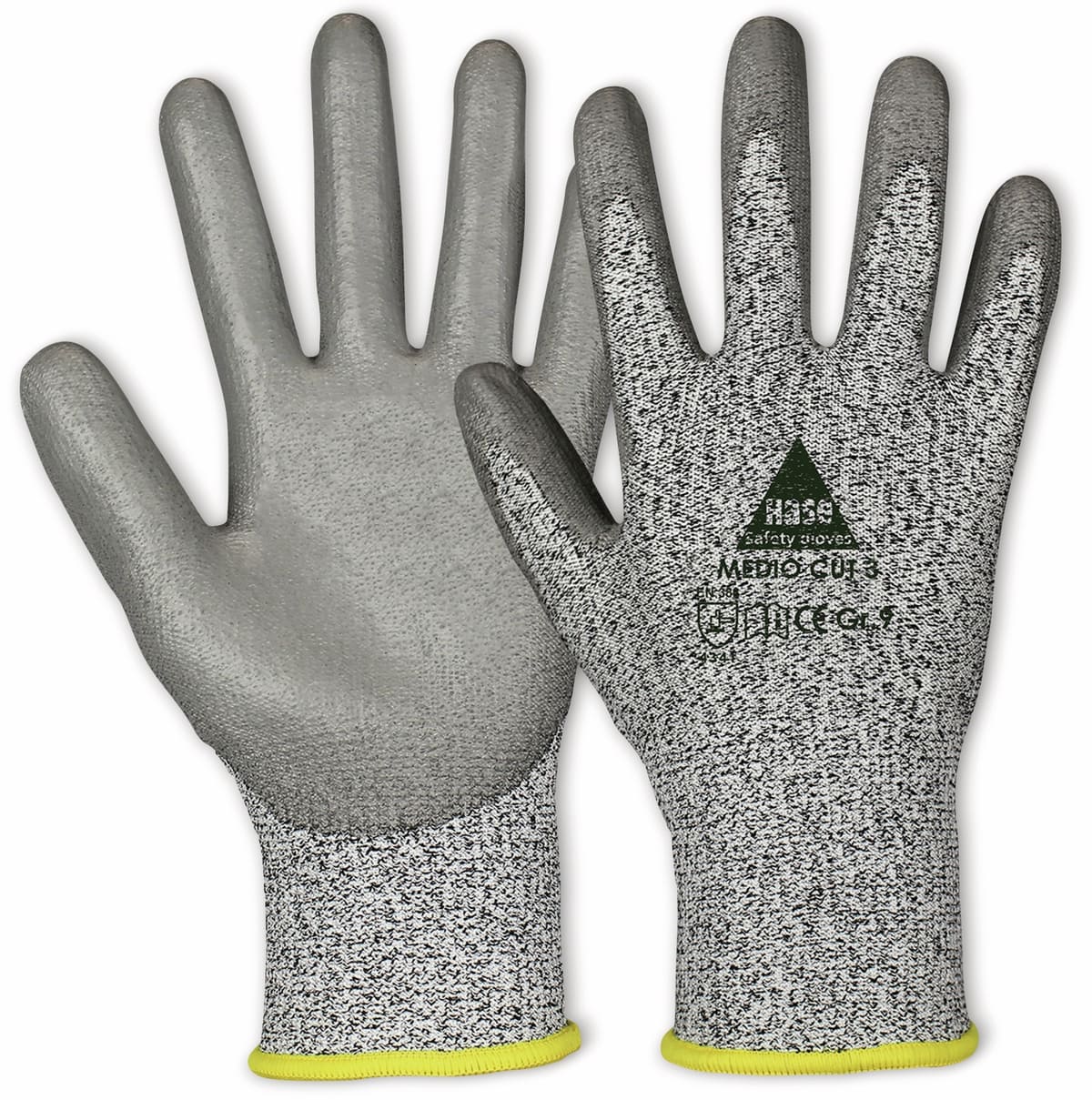 HASE SAFETY GLOVES Schnittschutz-Arbeitshandschuhe Medio Cut 3, EN 388, EN 420, Größe 6 von Hase Safety gloves