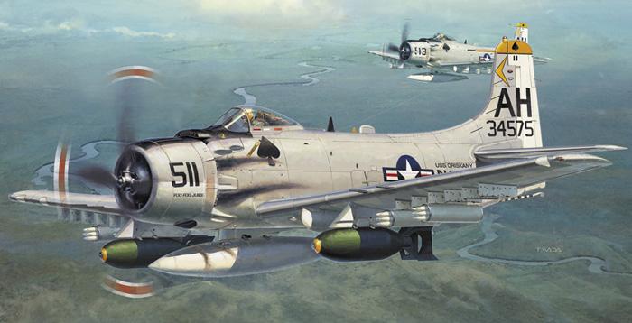 A-1H Skyrader mit Rakete-Hülse A-1H Skyrader mit Rakete-Hülse von Hasegawa