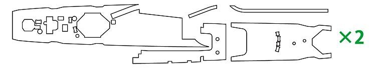 IJN Asashio Klasse, Bemalungsschablone f.Linoleum-Deck von Hasegawa