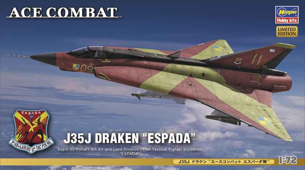 J35J Draken Ace Combat Espada von Hasegawa