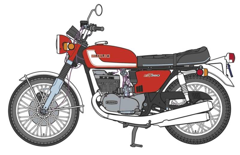 Suzuki GT380 B, Rot von Hasegawa