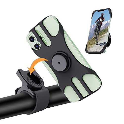 Handyhalterung Fahrrad, Abnehmbar 360° Drehbare Handyhalterung Motorrad, Universal Handy Halterung Fahrradlenker für Allen Smartphone, Handyhalter Fahrrad für E Scooter Rennrad MTB Roller von Haslaky