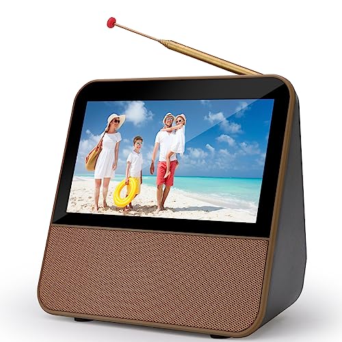 HassoKon Digitaler Tragbarer Fernseher DVB-T2, 1080P HD Mini TV DAB+,DSP Digitalfernsehen USB Mediaplayer für Wohnwagen,Auto und Camping Küche TV Schlafzimmer,Reisen,Küche von HassoKon