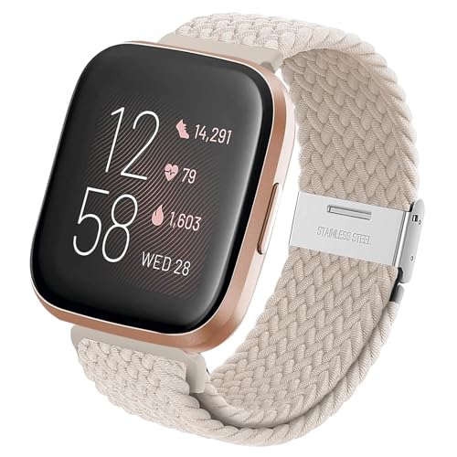Nylon Armband für Fitbit Versa 2, Geflochtenes Schlaufenarmband Elastisches Sportarmband Nylon Solo Loop Uhrenarmband für Fitbit Versa 2, Fitbit Versa, Fitbit Versa Lite, Versa SE für Damen Herren Nylon Armband für Fitbit Versa 2, Geflochtenes Schlaufenarmband Elastisches Sportarmband Nylon Solo Loop Uhrenarmband für Fitbit Versa 2, Fitbit Versa, Fitbit Versa Lite, Versa SE für Damen Herren von Hatolove