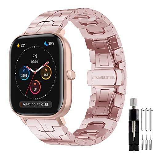 Kompatibel mit Amazfit GTS Armband, 20mm Metall Ersatzband für Amazfit GTS 2/GTS 2e/GTS 3/GTS 4/GTS 4 Mini/Amazfit Bip/Bip U/Bip U Pro/Bip 3/Bip 3 Pro/Bip S/Amazfit Active/Amazfit GTR Mini/GTR 42mm Kompatibel mit Amazfit GTS Armband, 20mm Metall Ersatzband für Amazfit GTS 2/GTS 2e/GTS 3/GTS 4/GTS 4 Mini/Amazfit Bip/Bip U/Bip U Pro/Bip 3/Bip 3 Pro/Bip S/Amazfit Active/Amazfit GTR Mini/GTR 42mm von Hatolove