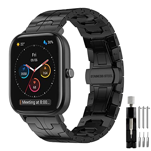 Kompatibel mit Amazfit GTS Armband, 20mm Metall Ersatzband für Amazfit GTS 2/GTS 2e/GTS 3/GTS 4/GTS 4 Mini/Amazfit Bip/Bip U/Bip U Pro/Bip 3/Bip 3 Pro/Bip S/Amazfit Active/Amazfit GTR Mini/GTR 42mm Kompatibel mit Amazfit GTS Armband, 20mm Metall Ersatzband für Amazfit GTS 2/GTS 2e/GTS 3/GTS 4/GTS 4 Mini/Amazfit Bip/Bip U/Bip U Pro/Bip 3/Bip 3 Pro/Bip S/Amazfit Active/Amazfit GTR Mini/GTR 42mm von Hatolove