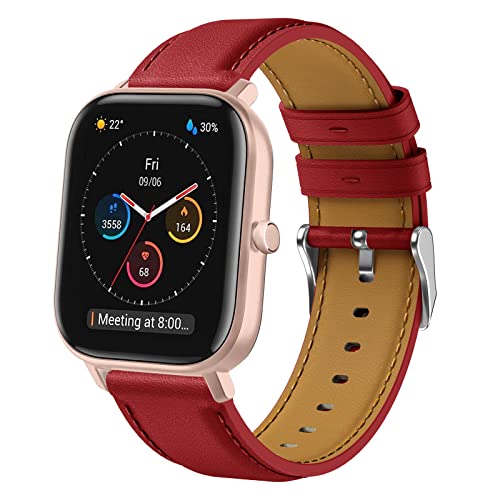 Kompatibel mit Amazfit GTS 4 Mini Armband, 20mm Quick Release Leder Armband für Amazfit Active/Active 2, Amazfit GTS, GTS 4, GTS 2 Mini, GTS 2, GTS 3, Amazfit Bip, Bip 3, Bip U, Bip U Pro, GTR Mini Kompatibel mit Amazfit GTS 4 Mini Armband, 20mm Quick Release Leder Armband für Amazfit Active/Active 2, Amazfit GTS, GTS 4, GTS 2 Mini, GTS 2, GTS 3, Amazfit Bip, Bip 3, Bip U, Bip U Pro, GTR Mini von Hatolove