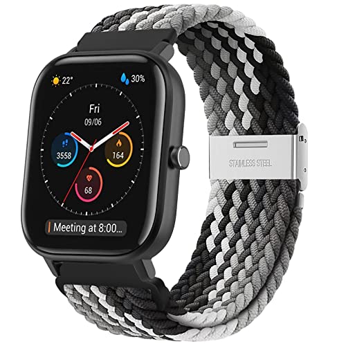 Kompatibel mit Amazfit GTS Armband, 20mm Elastic Adjustable Nylon Armband für Amazfit GTR Mini, Amazfit Active, Amazfit GTS 4 Mini, GTS 4, GTS 3, GTS 2, GTS 2 Mini, GTS 2e, Amazfit Bip, Bip U Pro Kompatibel mit Amazfit GTS Armband, 20mm Elastic Adjustable Nylon Armband für Amazfit GTR Mini, Amazfit Active, Amazfit GTS 4 Mini, GTS 4, GTS 3, GTS 2, GTS 2 Mini, GTS 2e, Amazfit Bip, Bip U Pro von Hatolove