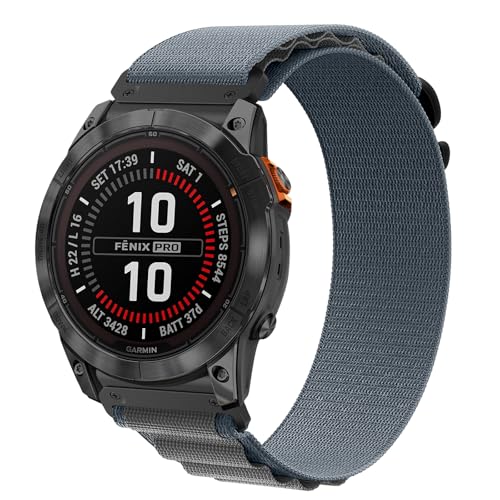 Kompatibel mit Garmin Fenix 6X Pro Armband, Garmin Quickfit 26mm Nylon Sport Armbänder für Garmin Fenix 6X/6X Pro/5X/5X Plus/7X/7X Pro/Fenix 8 51mm/3/3 HR/Garmin Enduro 2/Instinct 2X/Epix Pro 51mm von Hatolove