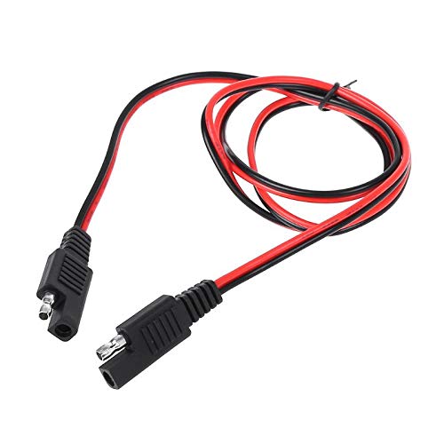 12 V Fahrradstrom-Verlängerungskabel, 99,8 cm, SAE 2-polig, Schnellspanner, Trennstecker, robustes Verlängerungskabel von Hattba