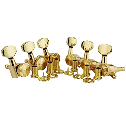 6 x 6L 3R + 3L Gitarren-Verriegelungs-Stimmwirbel 1:18 Lock String Tuning für Key-Pegs Mechaniken für LP E-Gitarre 6 x 6L 3R + 3L Gitarren-Verriegelungs-Stimmwirbel 1:18 Lock String Tuning für Key-Pegs Mechaniken für LP E-Gitarre von Hattba