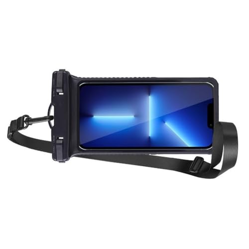 Berührungsempfindliche Handy-Schutzhülle für Handys und mehr, IPX8, Strandtasche, Farbe: Schwarz von Hattba