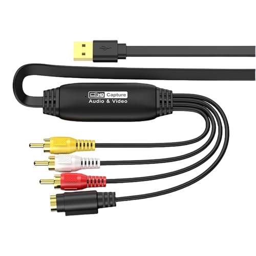 Hattba 1 Set Digitaler Konverter Video Erfassungskarte Adapter Kabel Leitung mit USB 2.0 Schnittstellen für XP/7/8/10/11 Hattba 1 Set Digitaler Konverter Video Erfassungskarte Adapter Kabel Leitung mit USB 2.0 Schnittstellen für XP/7/8/10/11 von Hattba
